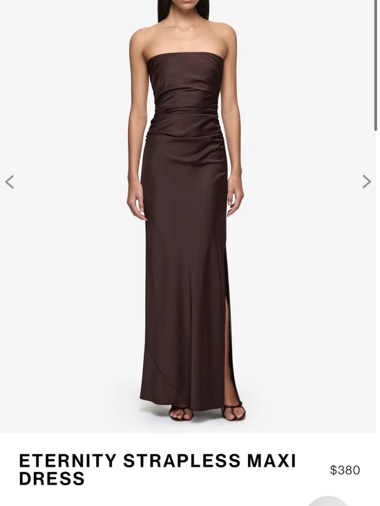 Bec & Bridge Dresses & Skirts - Bec & Bridge Dark Chocolate Eternity Strapless Maxi Dress